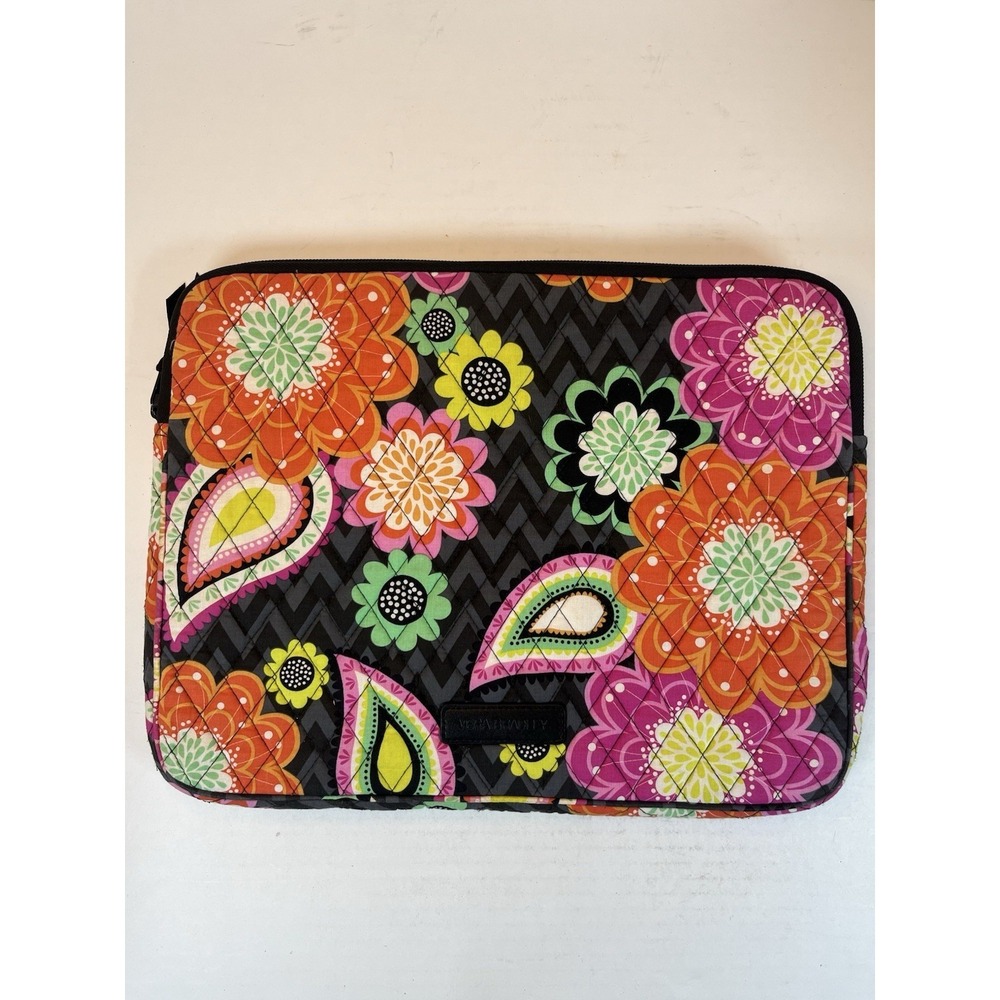 Vera Bradley Quilted Cotton Laptop Case Floral 14" X 11"